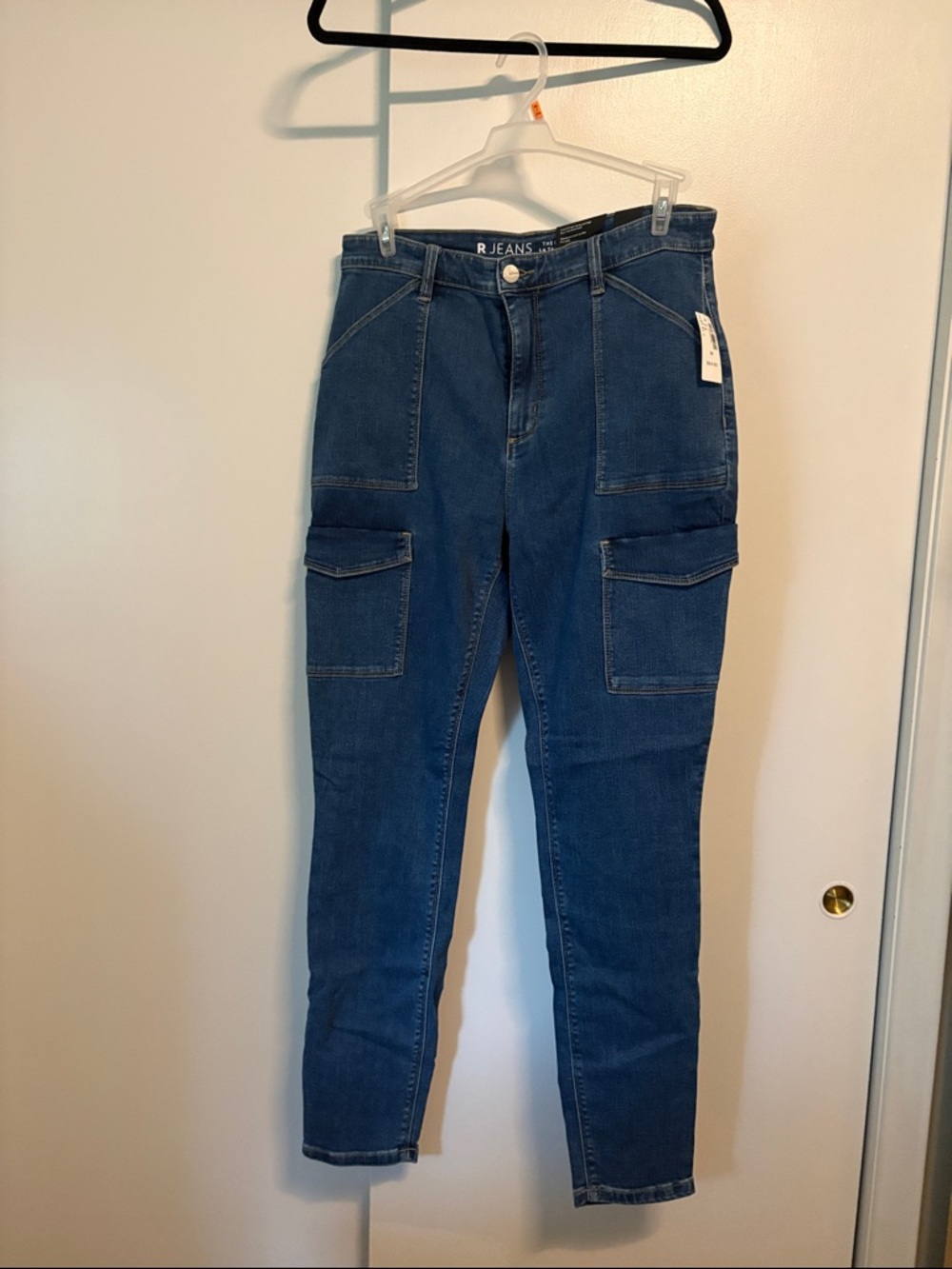 Reitmans Dark Blue Skinny Cargo Jeans